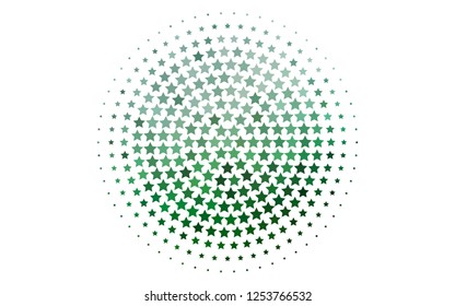 Light Green vector cover with small and big stars. Shining colored illustration with stars. Smart design for your business advert.