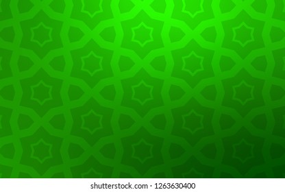 Light Green vector cover with small and big stars. Shining colored illustration with stars. Template for sell phone backgrounds.
