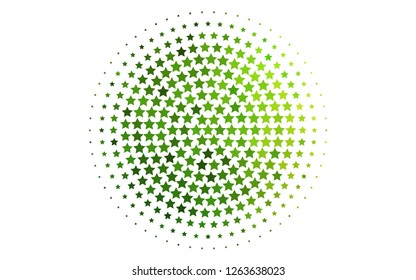 Light Green vector cover with small and big stars. Shining colored illustration with stars. Best design for your ad, poster, banner.
