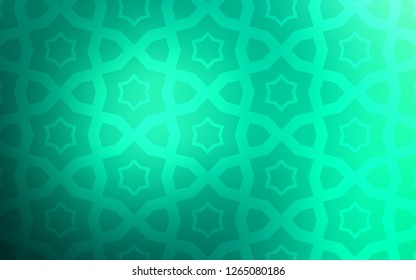 Light Green vector cover with small and big stars. Decorative illustration with stars on abstract template. Smart design for your business advert.