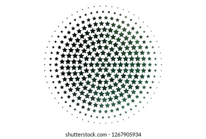 Light Green vector cover with small and big stars. Decorative shining illustration with stars on abstract template. The pattern can be used for new year ad, booklets.