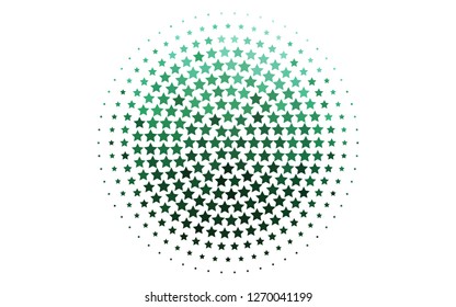 Light Green vector cover with small and big stars. Modern geometrical abstract illustration with stars. The pattern can be used for wrapping gifts.