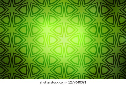 Light Green vector cover with small and big stars. Shining colored illustration with stars. Smart design for your business advert.