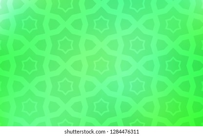 Light Green vector cover with small and big stars. Decorative illustration with stars on abstract template. Pattern for wrapping gifts.