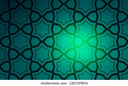 Light Green vector cover with small and big stars. Stars on blurred abstract background with gradient. Pattern for websites, landing pages.