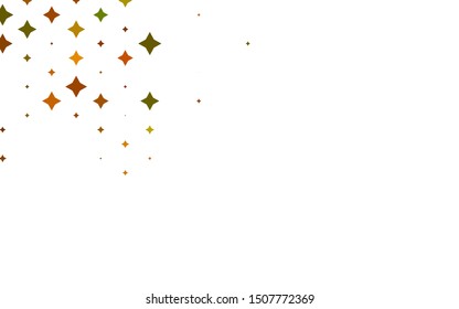 Light Green vector cover with small and big stars. Blurred decorative design in simple style with stars. The pattern can be used for wrapping gifts.
