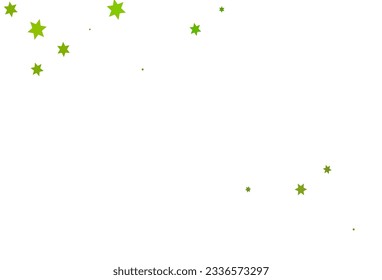 Light Green vector cover with small and big stars. Blurred decorative design in simple style with stars. Best design for your ad, poster, banner.