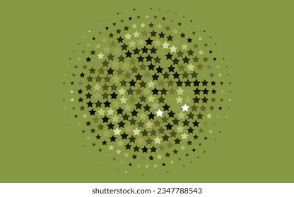 Light Green vector cover with small and big stars. Decorative shining illustration with stars on abstract template. The pattern can be used for wrapping gifts.