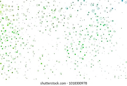 Light Green vector  cover with spots. Glitter abstract illustration with blurred drops of rain. Completely new template for your brand book.