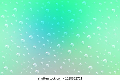 Light Green vector cover with spots. Glitter abstract illustration with blurred drops of rain. The pattern can be used for beautiful websites.