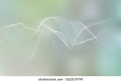 Light Green vector cover with spots. Blurred decorative design in abstract style with bubbles. The pattern can be used for ads, leaflets of liquid.