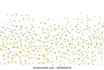 Light Green vector  cover with spots. Blurred decorative design in abstract style with bubbles. Pattern can be used as texture of water, rain drops.