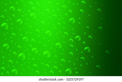 Light Green vector cover with spots. Blurred decorative design in abstract style with bubbles. Pattern can be used as texture of water, rain drops.