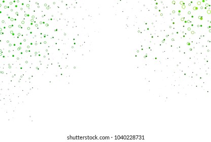 Light Green vector  cover with spots. Blurred decorative design in abstract style with bubbles. New design for ad, poster, banner of your website.