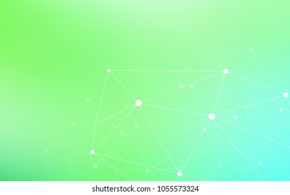 Light Green vector cover with spots, lines. Abstract illustration with colorful discs and triangles. Pattern can be used as texture of wallpapers.