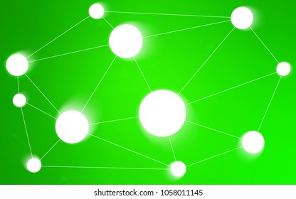 Light Green vector cover with spots, lines. Illustration with set of colorful abstract circles and lines. New design for ad, poster, banner of your website.
