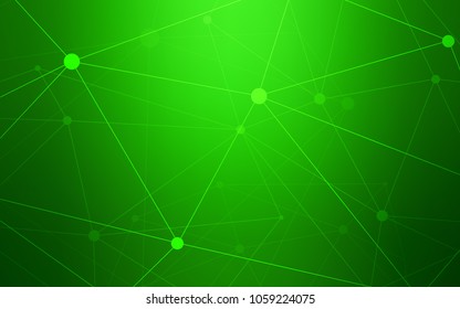 Light Green vector cover with spots, lines. Abstract illustration with colorful discs and triangles. Pattern can be used for beautiful websites.