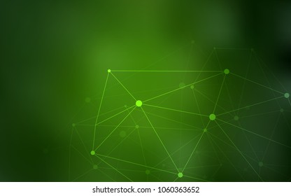 Light Green vector cover with spots, lines. Decorative design in abstract style with triangle structure. Pattern can be used for beautiful websites.