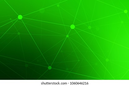 Light Green vector cover with spots, lines. Colorful illustration with circles and lines in futuristic style. Pattern can be used for ads, leaflets.