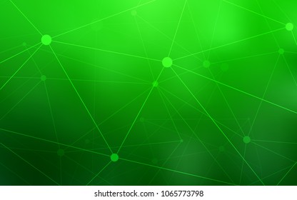 Light Green vector cover with spots, lines. Modern abstract colorful illustration with spheres and lines. Completely new template for your brand book.