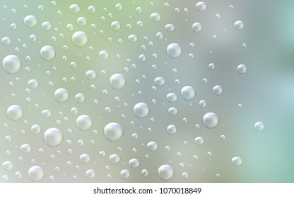 Light Green vector cover with spots. Blurred decorative design in abstract style with bubbles. The pattern can be used for ads, leaflets of liquid.