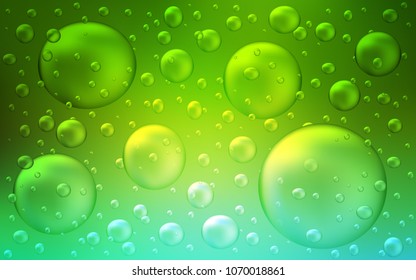 Light Green vector cover with spots. Modern abstract illustration with colorful water drops. The pattern can be used for aqua ad, booklets.