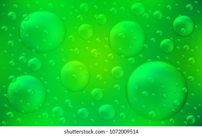 Light Green vector cover with spots. Blurred bubbles on abstract background with colorful gradient. Pattern can be used as texture of water, rain drops.