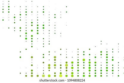 Light Green vector  cover with spots. Glitter abstract illustration with blurred drops of rain. The pattern can be used for beautiful websites.