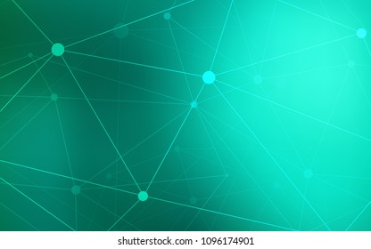 Light Green vector cover with spots, lines. Decorative design in abstract style with triangle structure. Completely new template for your brand book.