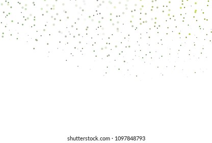 Light Green vector  cover with spots. Beautiful colored illustration with blurred circles in nature style. New design for ad, poster, banner of your website.