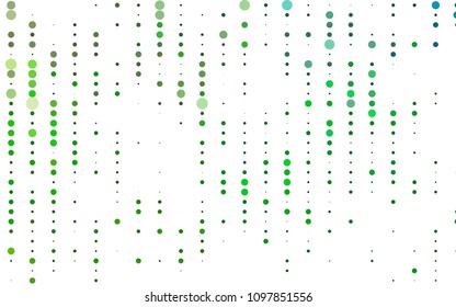 Light Green vector  cover with spots. Beautiful colored illustration with blurred circles in nature style. The pattern can be used for ads, leaflets of liquid.