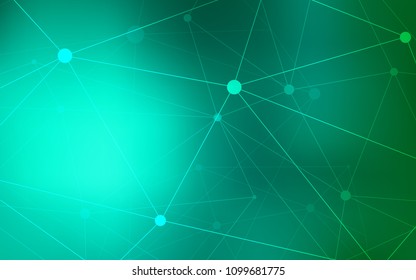 Light Green vector cover with spots, lines. Abstract illustration with colorful discs and triangles. Pattern can be used for beautiful websites.