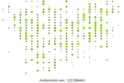 Light Green vector  cover with spots. Blurred bubbles on abstract background with colorful gradient. The pattern can be used for aqua ad, booklets.