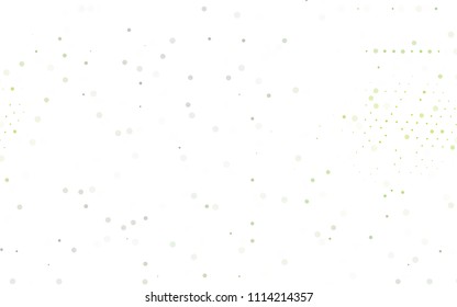 Light Green vector  cover with spots. Illustration with set of shining colorful abstract circles. New design for ad, poster, banner of your website.