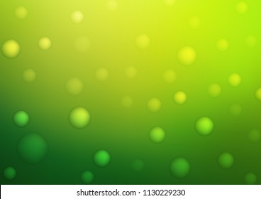 Light Green vector cover with spots. Glitter abstract illustration with blurred drops of rain. Pattern can be used as texture of water, rain drops.