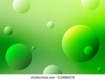 Light Green vector cover with spots. Blurred decorative design in abstract style with bubbles. Completely new template for your brand book.