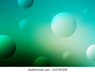 Light Green vector cover with spots. Modern abstract illustration with colorful water drops. The pattern can be used for beautiful websites.