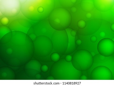 Light Green vector cover with spots. Glitter abstract illustration with blurred drops of rain. Completely new template for your brand book.