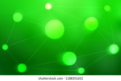 Light Green vector cover with spots, lines. Abstract illustration with colorful discs and triangles. Pattern can be used for ads, leaflets.