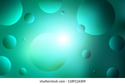 Light Green vector cover with spots. Modern abstract illustration with colorful water drops. New design for ad, poster, banner of your website.
