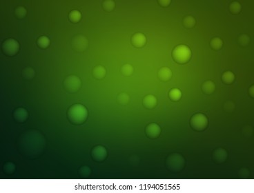 Light Green vector cover with spots. Abstract illustration with colored bubbles in nature style. New design for ad, poster, banner of your website.