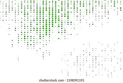 Light Green vector cover with spots. Glitter abstract illustration with blurred drops of rain. Pattern for ads, leaflets.