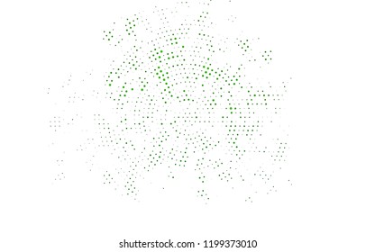Light Green vector cover with spots. Glitter abstract illustration with blurred drops of rain. Design for posters, banners.