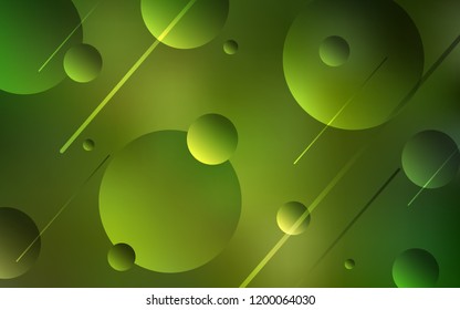 Light Green vector cover with spots. Modern abstract illustration with colorful water drops. Pattern can be used for futuristic ad, booklets.