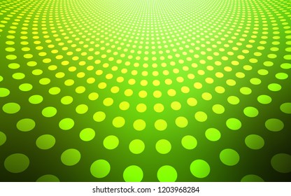 Light Green vector cover with spots. Glitter abstract illustration with blurred drops of rain. Beautiful design for your business advert.