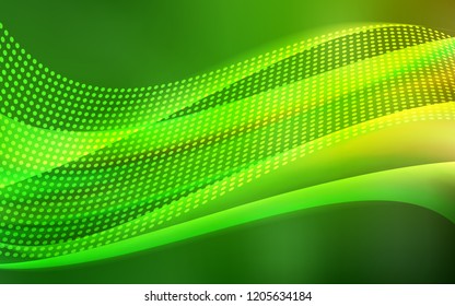 Light Green vector cover with spots, lines. Abstract illustration with colorful discs and triangles. Design for textile, fabric, wallpapers.
