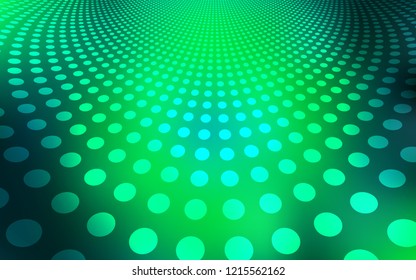 Light Green vector cover with spots. Blurred bubbles on abstract background with colorful gradient. Completely new template for your brand book.