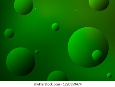Light Green vector cover with spots. Abstract illustration with colored bubbles in nature style. Completely new template for your brand book.