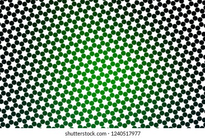 Light Green vector cover with spots. Illustration with set of shining colorful abstract circles. Pattern for ads, booklets.