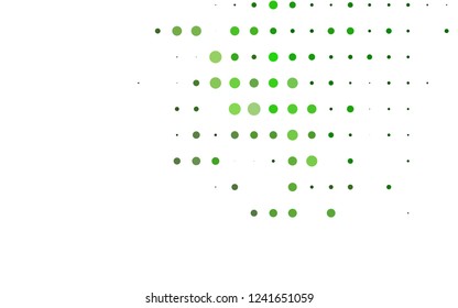 Light Green vector cover with spots. Modern abstract illustration with colorful water drops. Pattern of water, rain drops.
